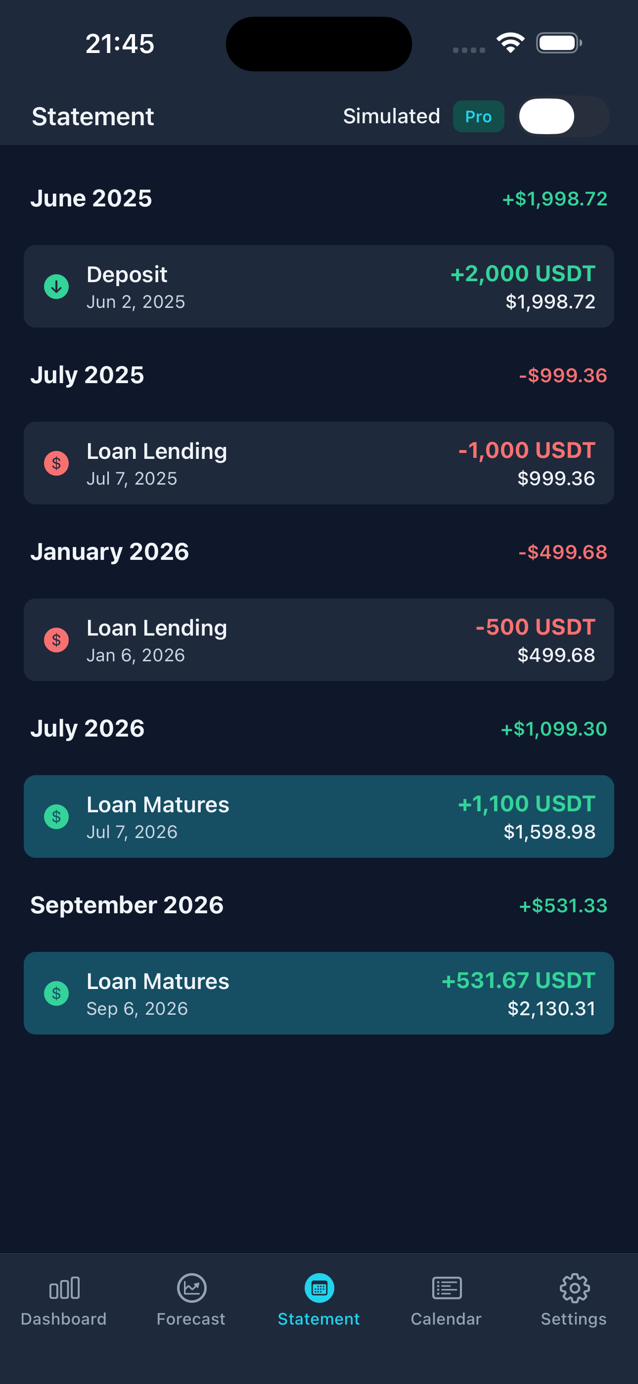 Statement / Transactions